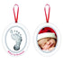 Pearhead Babyprints Newborn Baby Handprint or Footprint Double-Sided Photo Ornament with Clean Touch Ink Pad - Makes A Perfect Holiday Gift for Baby's First Christmas