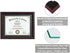 CORE ART 11x14 Diploma Frame Display Certificates 8.5 x 11 with Mat or 11 x 14 without Mat, College Degree Frame with Real Glass, Wall and Tabletop Display(Brown)