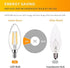 Ascher E12 Candelabra LED Light Bulbs 60 Watt Equivalent, 550 Lumen, Warm White 2700K, Clear LED Filament Candle Bulbs, Non-Dimmable, Pack of 5