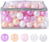 Ball Pit Balls - Pack of 100 - Pearl 5 Pestel Colors BPA&Phthalate Free Pit Balls Crush Proof Play Ball Soft Plastic Ball for Girl Boy Kids Birthday Pool Tent Party (100Balls).