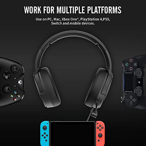 BINNUNE Gaming Headset with Microphone for PS4 Xbox One Series X/S PS5 PC Switch Playstation 4/5 Audifonos Gamer Game Headphones with Mic