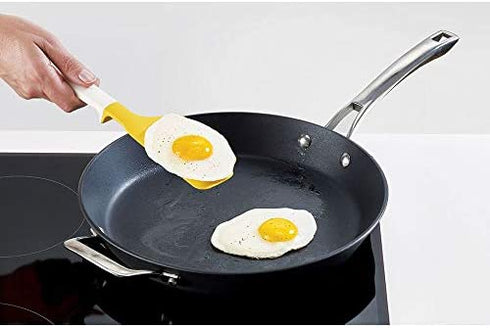 Joseph Joseph Elevate Egg Spatula with Integrated Tool Rest, One-size, White/Yellow