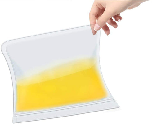 1/2 Gallon Freezer Bags Reusable Food Storage Bags for Vegetable, Liquid, Snack, Meat, Sandwich, 10.2x7.87 Inch, 10 Pack