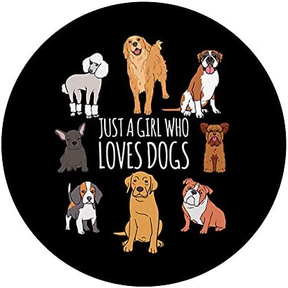 Fun Dog Puppy Lover Themed | Cute Just A Girl Who Loves Dogs PopSockets Swappable PopGrip