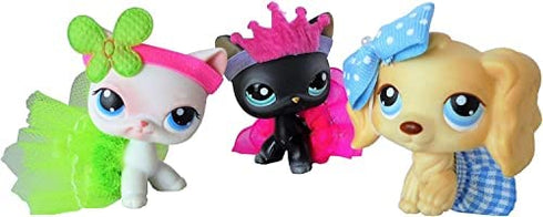 happyblockbuilder LPS Accessories Miniature Dollhouse Compatible with Littlest Pet Shop Clothing Outfits Craft Sets Random Gift Bag Lots; Pets NOT Included (Outfit 6pc.)