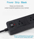 2 Prong Power Strip, Surge Protector 2 Prong with 3AC Outlets and 4 USB Charging Ports, 6.6ft Long 2 Prong to 3 Prong Extension Cord for Smartphone Home Office Desktop, Black