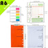 Rancco A6 Planner Inserts Daily Planner Refills, 90 Pages Colorful 6-Ring Loose-leaf Binder Planner Inserts w/ Divider, PVC Pouch, Ruler, Index Tab for Journal, Filofax, Double-sided, Undated,6.9x3.7"