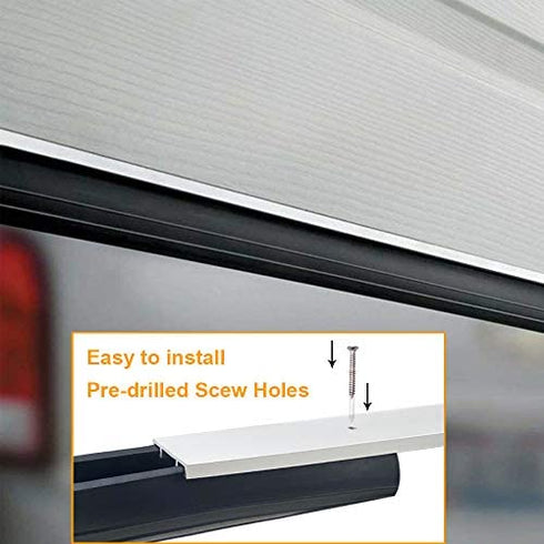 Garage Door Seals Bottom Rubber with Pre-drilled Aluminum Track Retainer Base Kit,Heavy-Duty U Shape +O Ring Combination Garage Door Weather Stripping Kit (16 Ft)