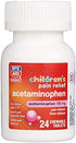 Rite Aid Children's Pain Relief Acetaminophen, Bubble Gum Flavor, 160 mg - 24 ct | Kids Pain Reliever | for Children Ages 2-11 Years | Acetaminophen Chewable Tablets | Aspirin & Ibuprofen Free