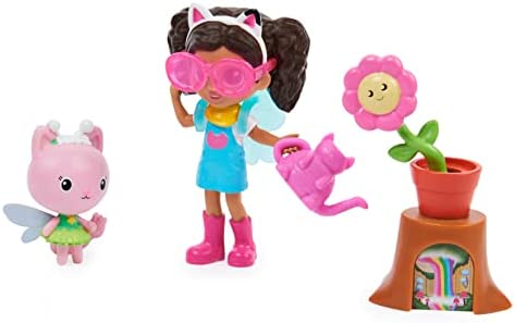Gabby's Dollhouse, Flower-rific Garden Set with 2 Toy Figures, 2 Accessories, Delivery and Furniture Piece, Kids Toys for Ages 3 and up