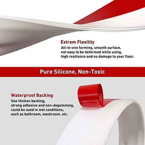 Holikme Door Draft Stopper Under Door Draft Blocker Insulator Door Sweep Weather Stripping Noise Stopper Strong Adhesive 39" Length Transparent