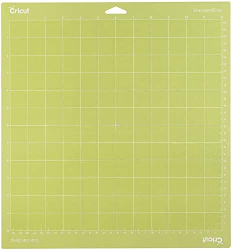 Cricut StandardGrip Machine Mats 12in x 12in, Reusable Cutting Mats for Crafts with Protective Film, Use with Cardstock, Iron On, Vinyl and More, Compatible with Cricut Explore & Maker (2 Count)