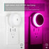 SerieCozy Pink Night Light Plug in LED Nightlight Dusk to Dawn Sensor Smart Night Wall Lights for Bathroom, Bedroom, Home, Kitchen, Hallway, Round, Auto ON Off, Energy Efficient, 2 Pack