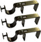 NONO Bracket - Outside Mounted Blinds Curtain Rod Bracket Attachment (Brass Set of 3)