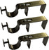 NONO Bracket - Outside Mounted Blinds Curtain Rod Bracket Attachment (Brass Set of 3)