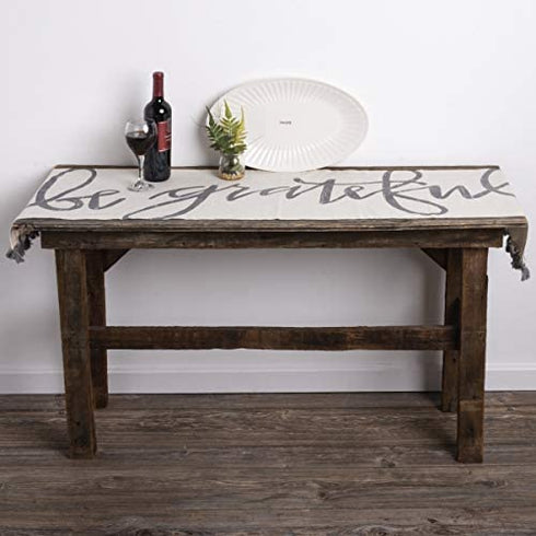 Primitives by Kathy Hand-Lettered Table Runner, 56 x 15-Inches, Be Grateful