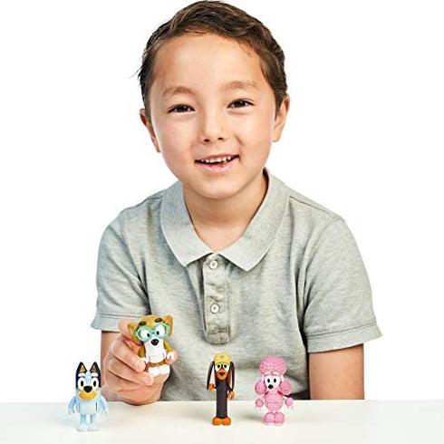 Bluey and Friends 4 Pack of 2.5-3" Poseable Figures