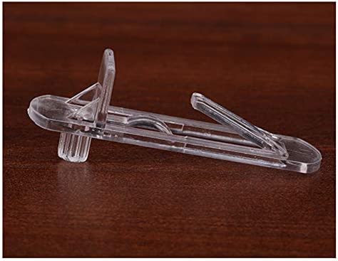 20 Pieces Plastic Locking Shelf Pins Cabinet Shelf Clips Locking Shelf Support Pegs Locking Shelf Pegs Fits 5mm Diameter Hole and 16mm Thick Shelf for Kitchen Cabinet Furniture Book Shelves
