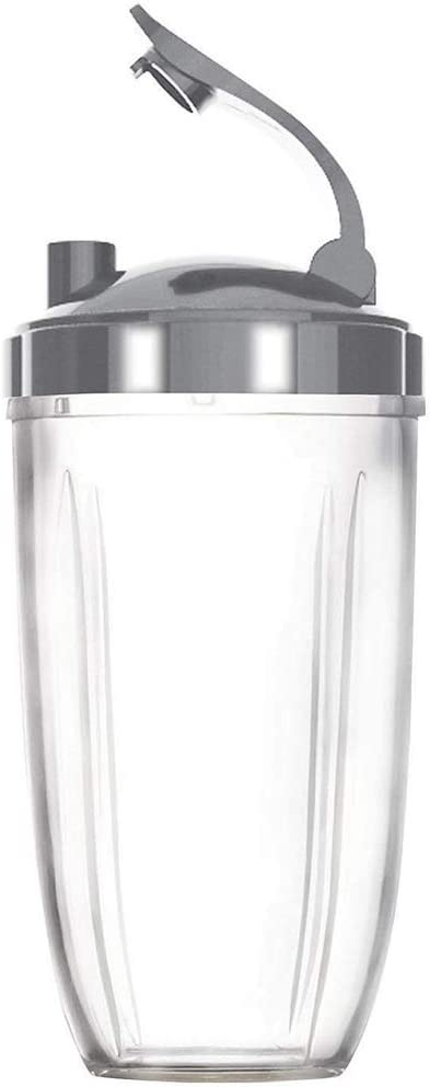 Blender Replacement Parts for Nutribullet Blender, 24OZ Cup with Flip Top To Go Lid Compatible with Nutribullet 600W 900W Blenders (2 Pack)