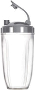 Blender Replacement Parts for Nutribullet Blender, 24OZ Cup with Flip Top To Go Lid Compatible with Nutribullet 600W 900W Blenders (2 Pack)