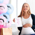 50 Pieces Staches or Lashes Set Include Gender Reveal Banner Cake and Cupcake Topper Balloons for Boy or Girl Baby Shower Birthday Party Decorations Kits (Blue and Pink)