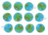 One Flavor Candy Earth Gummy Planet Gummi Candy Bulk in Resealable Bag (12 Balls) (Planets)