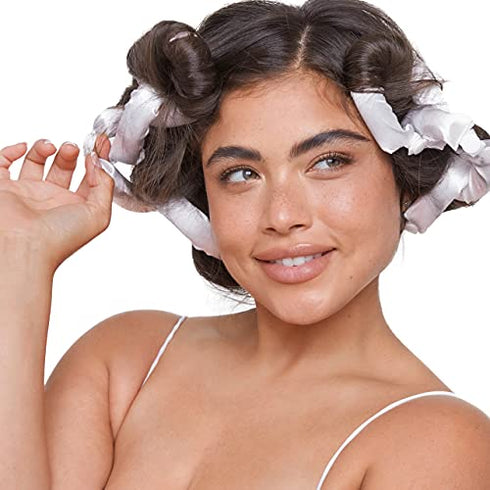 Kitsch Satin Pillow Rollers | Hair Rollers | Sleep | Holiday Gift Hair Styling Rollers | 6pc (Marble)