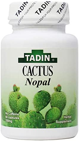 Tadin Cactus Capsules Herbal Supplement Helps Eliminate Toxins, Excellent Fiber Source, 60 Count (Pack of 2)