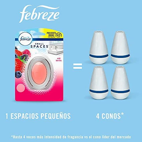 Febreze Small Spaces Air Freshener, Wild Berries, Odor Eliminator for Strong Odors (1 Count)