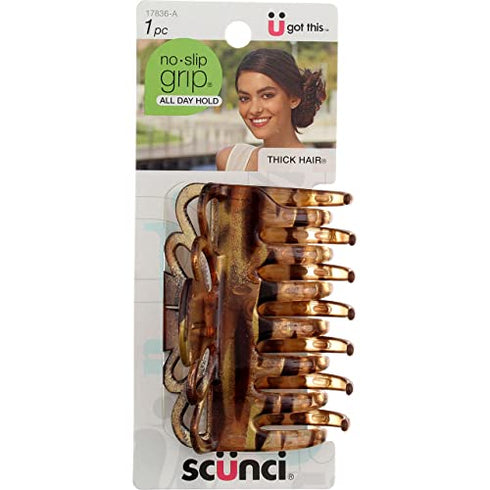 Scunci 17836 Large No-Slip Grip™ Jaw Hair Clip (Pack of 4)