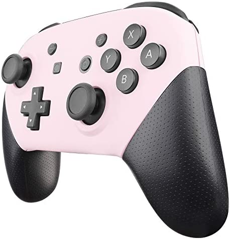 eXtremeRate Cherry Blossoms Pink Faceplate and Backplate for Nintendo Switch Pro Controller, Soft Touch DIY Replacement Shell Housing Case for Nintendo Switch Pro - Controller NOT Included