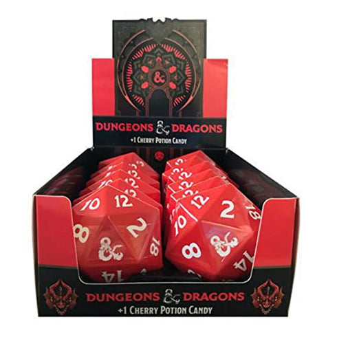 Dungeon and Dragons D&D DND D20 +1 Potion Sour Candy Collectible Tin - One (1) Tin - Sour Cherry Flavor