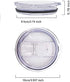 2 Replacement Lids for Stainless Steel Tumbler Travel Cup - Fits OF Inner diameter 3.7 to 3.74 INCH Yeti Rambler and others (Transparent) (30 OZ)