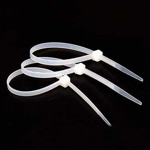 Zcpotizi Clear Zip Ties 6 Inch White Small Nylon Cable Ties Wire Ties Zipties Self-Locking for Fence Plants Wreath Crafts Christmas Gifts for Garden Office Use 100 Pack