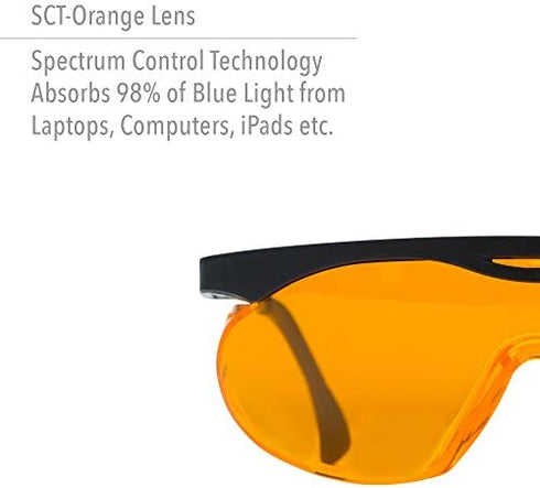 Uvex Skyper Blue Light Blocking Computer Glasses with SCT-Orange Lens (S1933X)