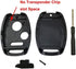 Key Fob Shell Case Fit for Honda Accord Crosstour Civic Odyssey CR-V CR-Z Fit Keyless Entry Remote Key Housing Replacement with Screwdriver (Black)