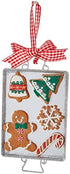 Kurt Adler 6" Metal Cookie Tray with Gingerbread Ornament - 2A