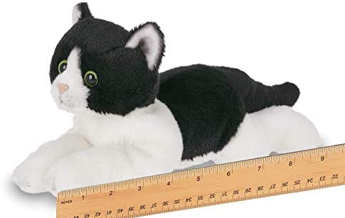 Bearington Lil' Domino Small Plush Stuffed Animal Black and White Tuxedo Cat, Kitten 8 inch