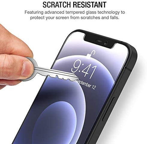 XDesign Compatible with iPhone 12 Screen Protector, iPhone 12 Pro Screen Protector - 3 Pack Tempered Glass Film for iPhone XR / 11/12 / 12 Pro 6.1 inch 9H Hardness/Installation Tray/Case Friendly
