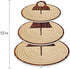 Wood-Grain 3-Tier Cardboard Cupcake Stand/Tower | Wild One, Woodland Animal Baby Shower Decorations, Camp-Fire Party Supplies, Lumberjack Theme Birthday Decor, Western Cowboy/Cowgirl Birthday Parties