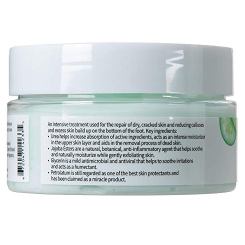 ForPro Cracked Heel Eliminator, Fresh Cucumber Scent, Intensive Repair Treatment for Rough, Dry & Cracked Heels, Reduces Calluses & Skin Build Up, 3.3 oz.
