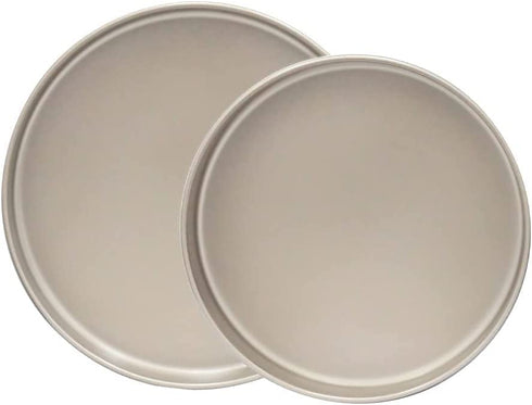 Bakestudio Round Cake Pans Set of 2, Tier Deep Baking Pans for Party, Non-Toxic Nonstick Durable, Warp-Resistant Food Safe Coating, Gold (9.2 Inch & 8.3 Inch)