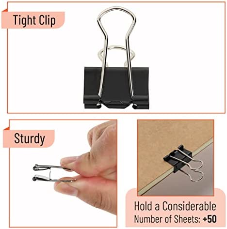 Mr. Pen- Binder Clips, Small Binder Clips, 50Pack, 0.75 in, Black, Small Clips, Paper Binder Clips, Binder Clips Small Size,Small Paper Clips, Office Clips, Micro Binder Clips, Mini Binder Clips