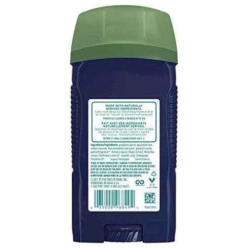 Tom's of Maine Long-Lasting Aluminum-Free Natural Deodorant for Men, North Woods, 2.8 oz. 3-Pack (Packaging May Vary)