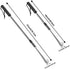 Blulu 2 Pack Stainless Steel Shoe Horns Long Handle Shoe Horn with Comfort Grip for Various Boots and Shoes Designed for Pregnant Women (Silver)