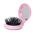 Louise Maelys Colorful Folding Hair Brush with Mirror Pop up Hair Comb for Purse Mini Pocket Hair Brush 4 piece