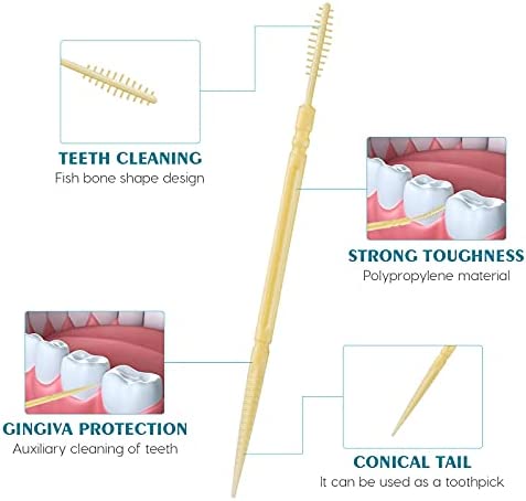 EXCEART 1000pcs Disposable Interdental Brushes Portable Plastic Toothpicks Oral Hygiene Cleaner Stick Oral Gingival Dental Toothpicks Dental Flosser Pick (Random Color)