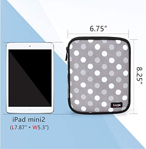 Luxja Carrying Bag Compatible with Cricut Pen Set and Basic Tool Set, Double-Layer Organizer Compatible with Cricut Accessories (Bag Only), Gray Dots