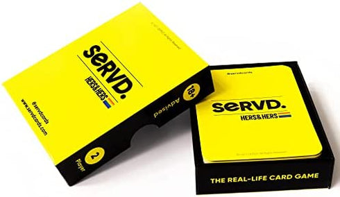 SERVD - Hers & Hers (Female Couples) - The Hilarious Real-Life Couples Card Game for Adults. A Funny Lesbian Couples Gift