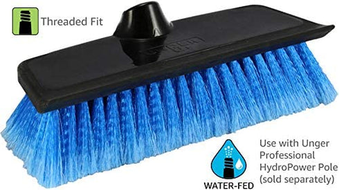 Unger Professional HydroPower Soft Brush Head with Squeegee, 10"